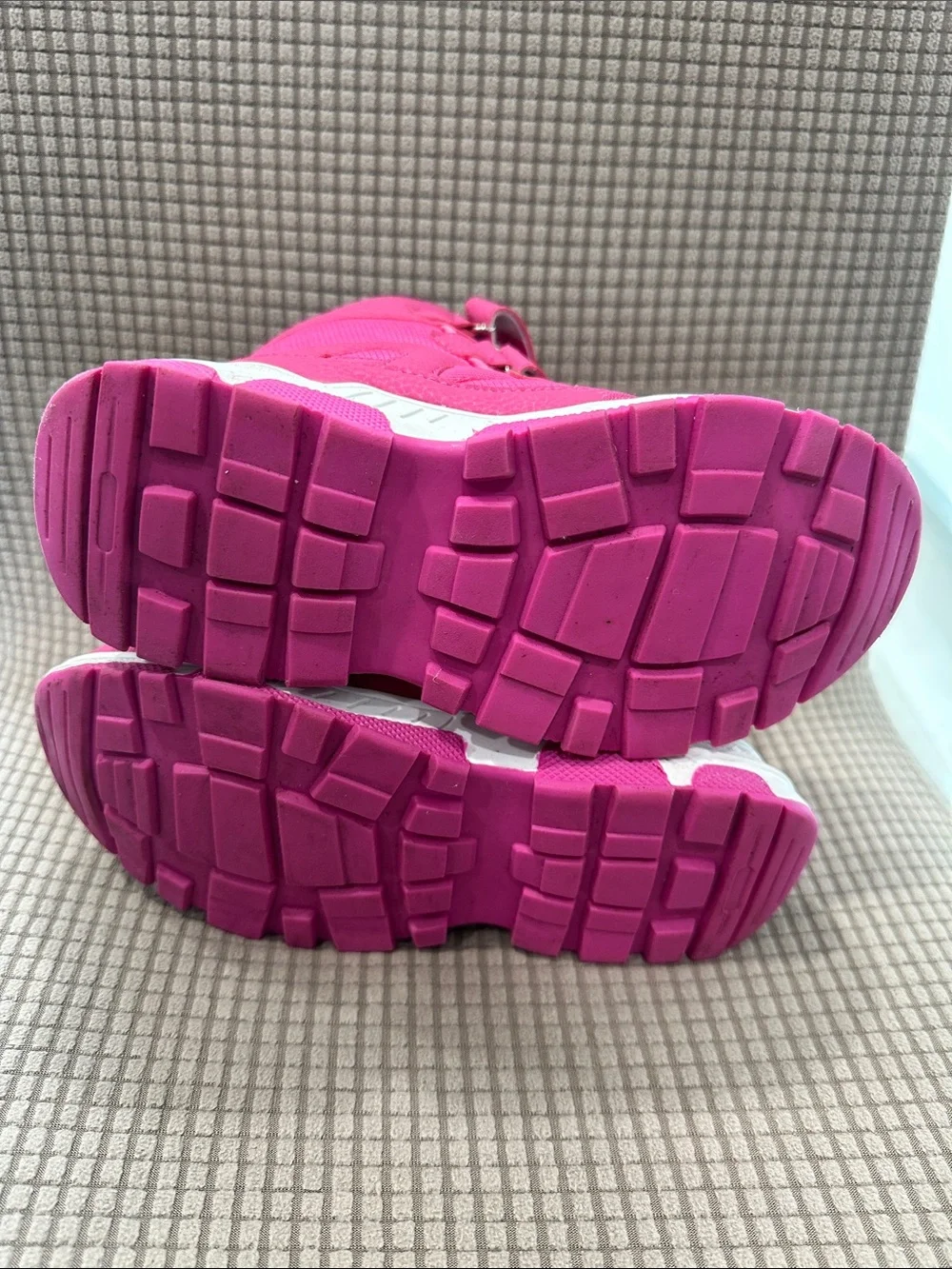 Girls 1 Pink High-Top Athletic Boots with Hook-and-Loop Straps
